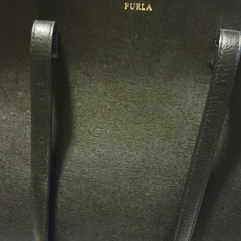 FURLA BLACK LEATHER PURSE